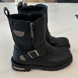 Milwaukee Women's Black Combat/Motorcycle Boots